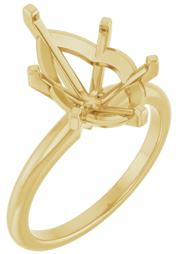 Sužadėtuvių Žiedas 10k yellow gold Pear 14mm x 9mm (1)