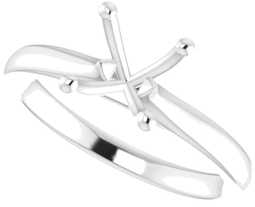 Sužadėtuvių Žiedas „Solitaire“ 585 Baltojo Aukso Round 5.8mm (5)