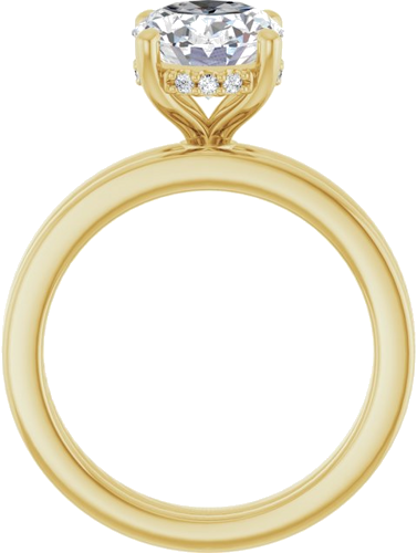 Sužadėtuvių Žiedas „Hidden Halo-Style“ 14k yellow gold Oval 10mm x 8mm (7)