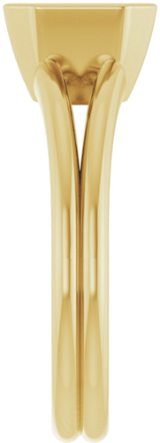 Sužadėtuvių Žiedas „Bezel-Set Solitaire“ 14k yellow gold Asscher 7mm (4)