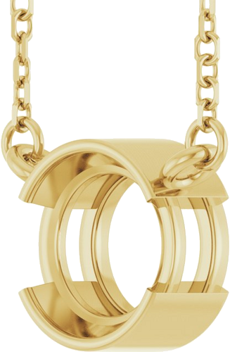 Pakabukas „Half-Bezel Solitaire“ 14k yellow gold Round 7mm (2)