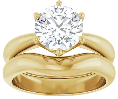 Sužadėtuvių Žiedas „Solitaire Crown-Inspired“ 14k yellow gold Round 8mm (8)