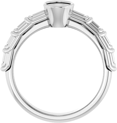 Sužadėtuvių Žiedas „Solitaire“ 585 Baltojo Aukso Oval 7mm x 5mm (2)