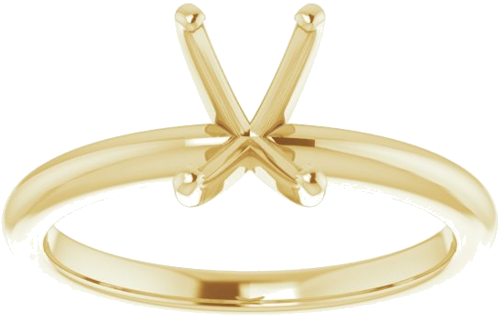 Sužadėtuvių Žiedas „Solitaire“ 585 Geltonojo Aukso Emerald 7mm x 5mm (3)