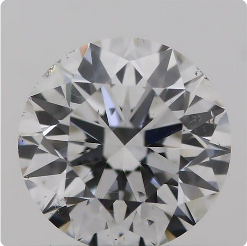 0.51 carat E-SI1 Excellent cut Natūralus Round Deimantas (1)