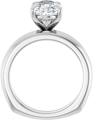 Sužadėtuvių Žiedas „Claw-Prong Euro Shank“ 14k white gold Pear 12mm x 7.5mm (7)