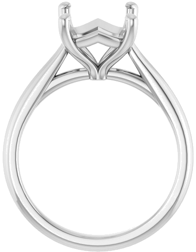 Sužadėtuvių Žiedas „Solitaire“ 10k white gold Emerald 10mm x 8mm (2)