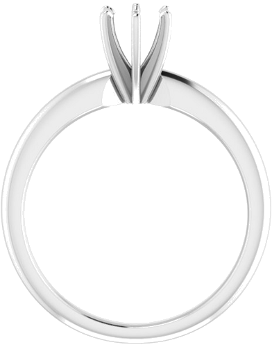 14K White 5.2 mm Round 6-Prong Solitaire Ring Mounting (2)