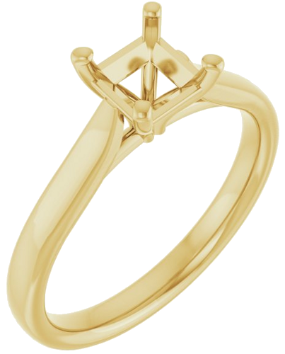 14K Yellow 5 mm Square Engagement Ring Mounting (1)