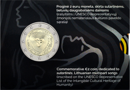 2019 Lithuania Sutartines 2 euro BU coin in coincard (3)