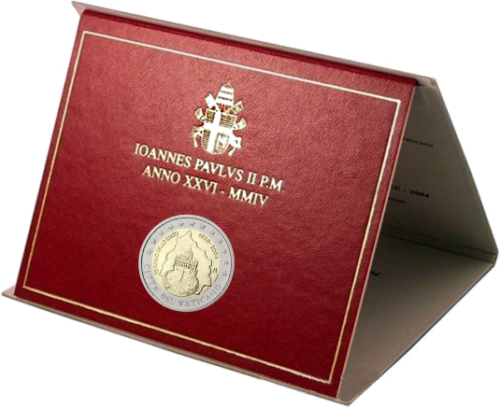 2004 Vatikanas Vatikano įkūrimui 75 metai 2 eurų moneta (3)