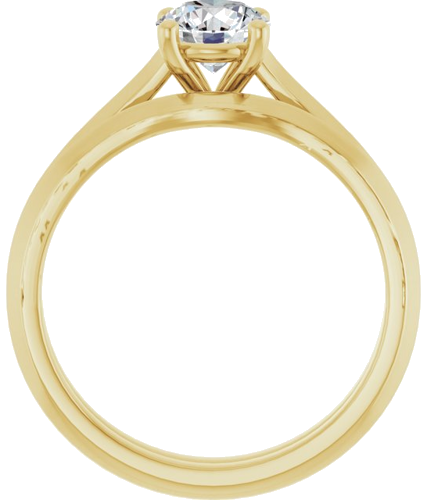 Sužadėtuvių Žiedas „Claw-Prong“ 14k yellow gold Round 5.8mm (7)