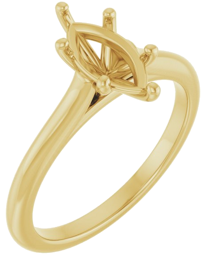 Sužadėtuvių Žiedas „Accented“ 10k yellow gold Marquise 10mm x 5mm (1)