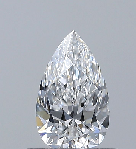 0.51 carat D-VVS2 Natūralus Pear Deimantas (1)