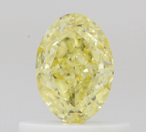 0.59 carat Fancy Yellow-VVS2 Natūralus Oval Deimantas (1)