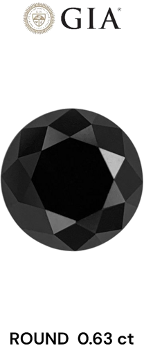0.63 carat Fancy Black-VVS2 Excellent cut Natūralus Round Deimantas (1)