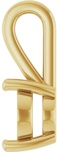 Pakabukas „Solitaire Charm“ 14k yellow gold Oval 10mm x 8mm (3)
