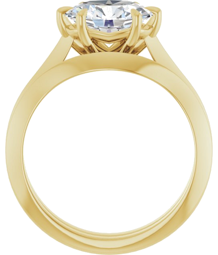 Sužadėtuvių Žiedas „Claw-Prong Solitaire“ 14k yellow gold Oval 9mm x 7mm (7)