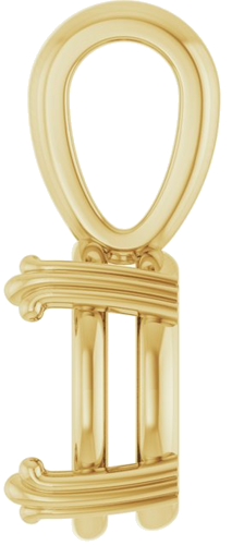 Pakabukas „Decorative Prong Solitaire“ 10k yellow gold Oval 10mm x 8mm (3)