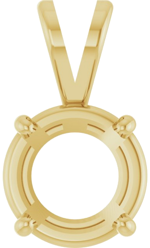 Pakabukas „Round 4-Prong Basket“ 18k yellow gold Round 8.5mm (1)