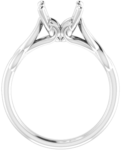 Sužadėtuvių Žiedas „Solitaire“ 585 Baltojo Aukso Round 8.8mm (2)