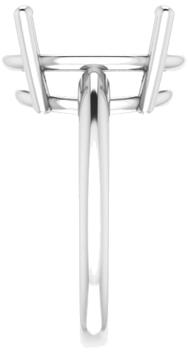 Sterling Silver 16x12 mm Oval Engagement Ring Mounting (4)