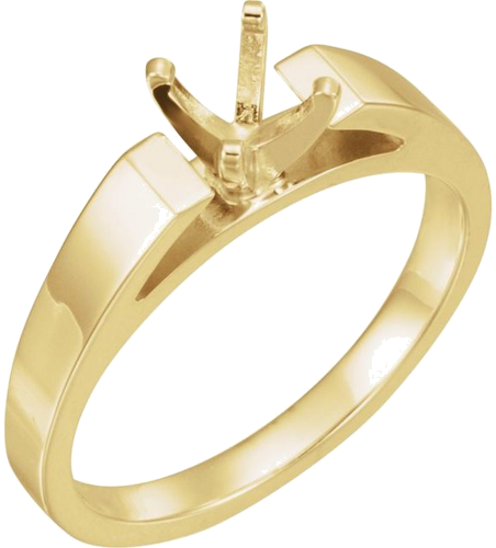 14K Yellow 6.5 mm Round Engagement Ring Mounting (1)