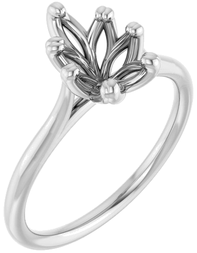 Sužadėtuvių Žiedas „Cathedral-Style Solitaire“ 14k white gold Pear 9mm x 6mm (1)