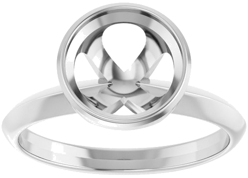 Sužadėtuvių Žiedas „Solitaire“ 585 Baltojo Aukso Round 8.2mm (3)