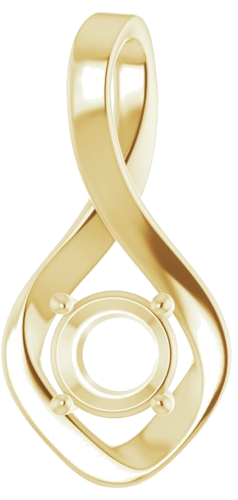 Pakabukas „Infinity-Inspired“ 585 Geltonojo Aukso Round 6mm (1)