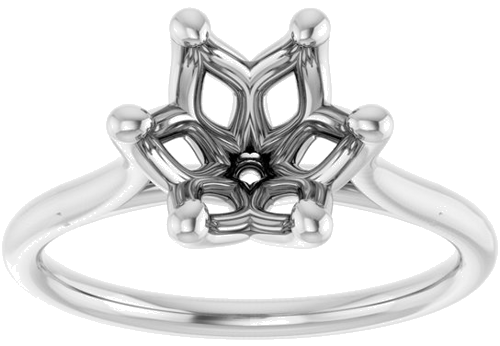 Sužadėtuvių Žiedas „Cathedral-Style Solitaire“ 14k white gold Round 8.2mm (3)