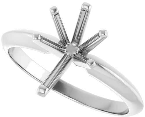 14K White 10.5x6.5 mm Pear Engagement Ring Mounting (5)