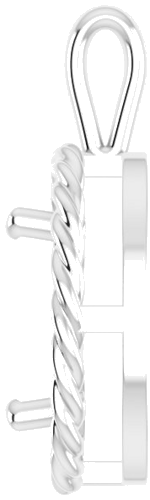 Sterling Silver  12x10 mm Oval Pendant Mounting (3)