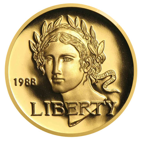 1988 Seulas Olimpiskās spēles ASV 5 dolāru zelta monēta (1)