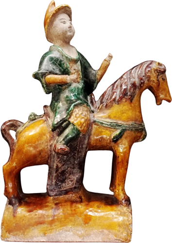 Mingų dinastijos figūrėlė „Raitelis ant žirgo“, 36,2 cm, Kinija (2)