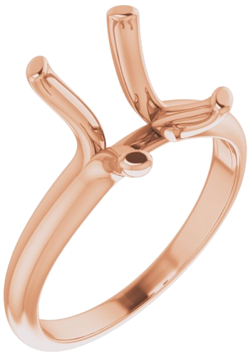 Sužadėtuvių Žiedas „Solitaire“ 417 Rožinis Aukso Emerald 10mm x 8mm (1)