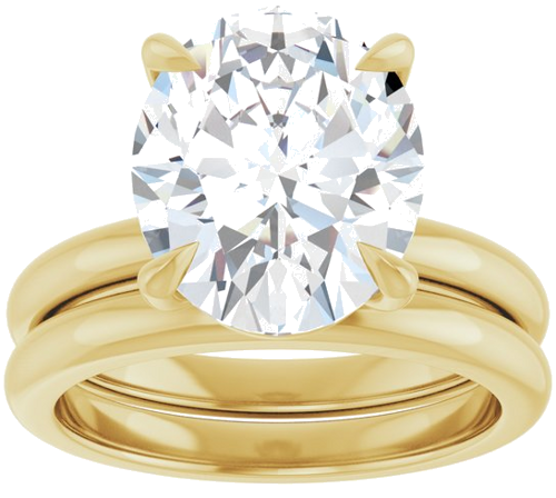 Sužadėtuvių Žiedas „Claw-Prong“ 18k yellow gold Oval 12mm x 10mm (8)