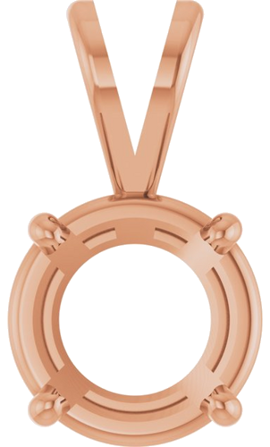 Pakabukas „Round 4-Prong Basket“ 14k rose gold Round 8mm (1)