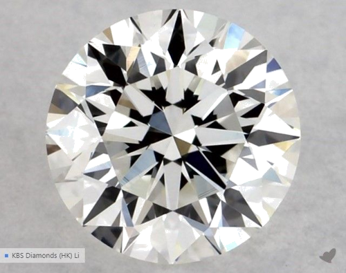 0.5 carat G-VVS2 Excellent cut Natūralus Round Deimantas (1)