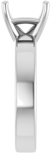 Sužadėtuvių Žiedas 10k white gold Asscher 8mm (4)