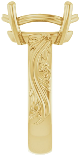 Sužadėtuvių Žiedas „Solitaire Sculptural“ 14k yellow gold Oval 14mm x 10mm (4)