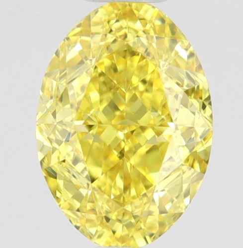 0.5 carat Fancy Vivid  Yellow-VVS1 Natūralus Oval Deimantas (1)