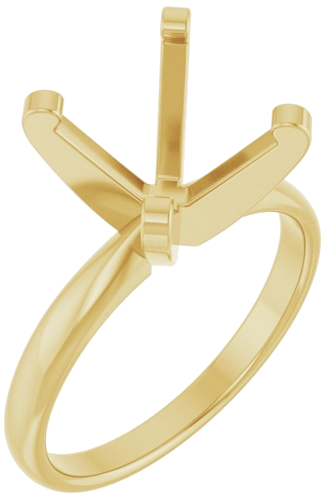 Sužadėtuvių Žiedas „Solitaire“ 10k yellow gold Square 8mm (1)