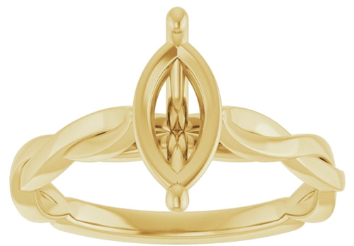 Sužadėtuvių Žiedas „Infinity-Inspired“ 14k yellow gold Marquise 10mm x 5mm (3)