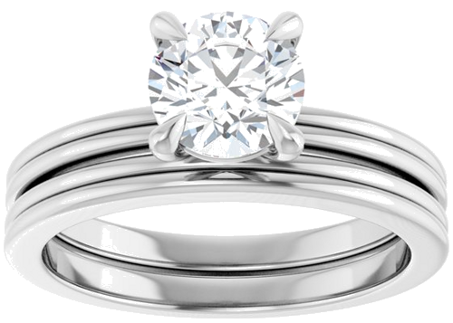 Sužadėtuvių Žiedas „Claw-Prong Solitaire“ 14k white gold Round 6.5mm (8)