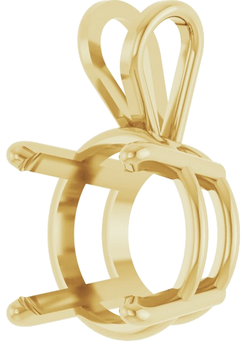 Pakabukas „Round 4-Prong Basket“ 14k yellow gold Round 12mm (2)