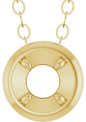 Pakabukas „Solitaire Slide“ 14k yellow gold Round 5mm (1)