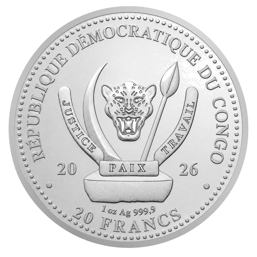 1 oz Акула 2026 Конго серебряная монета (2)