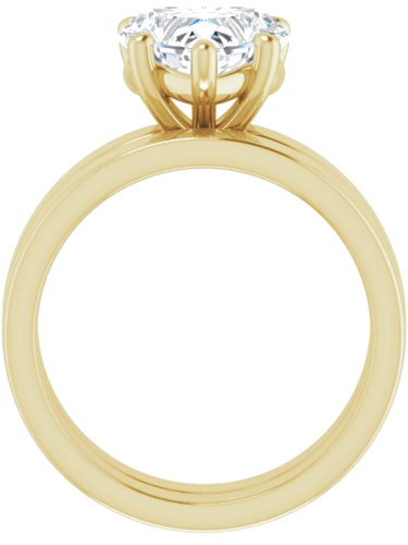 Sužadėtuvių Žiedas „Solitaire“ 14k yellow gold Heart 9mm (7)