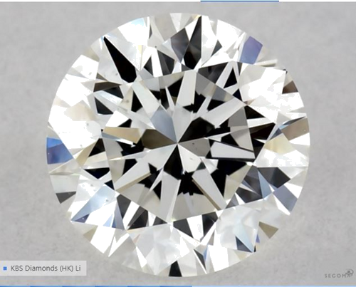 0.56 carat H-VVS2 Excellent cut Natūralus Round Deimantas (1)